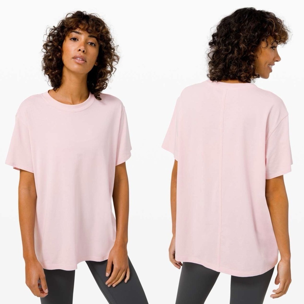 Lululemon All Yours Boyfriend Tee - Porcelain Pink SZ 8
